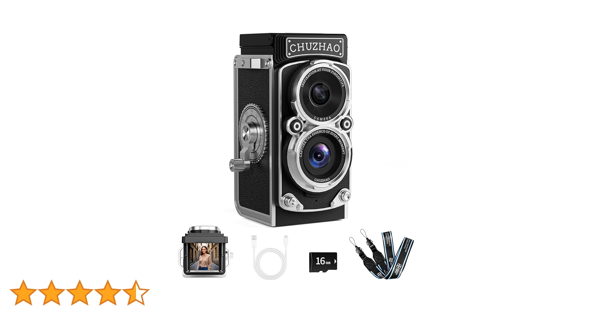 Amazon | CHUZHAO ミニレトロデジタルカメラ - ビンテージTLRスタイル